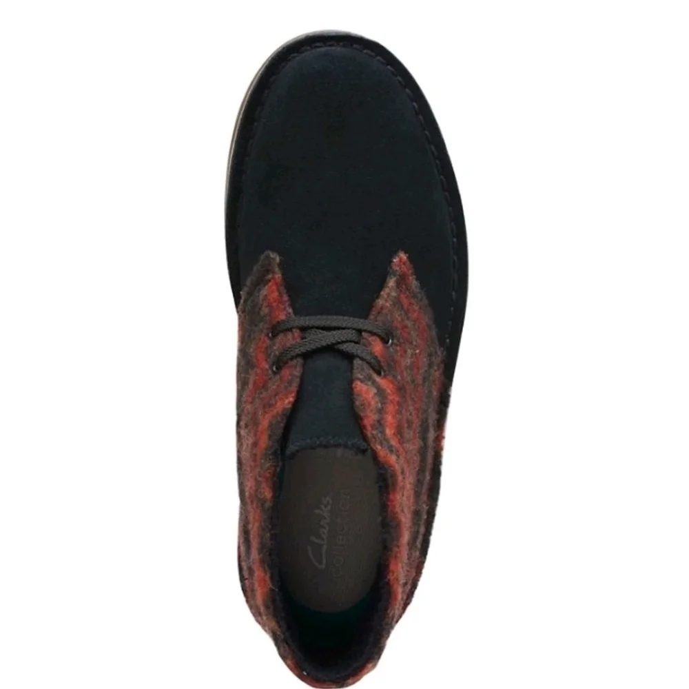 🖤🔹️Clarks🔹️ Men's Bushacre 3 Chukka Boot, Black Wool,